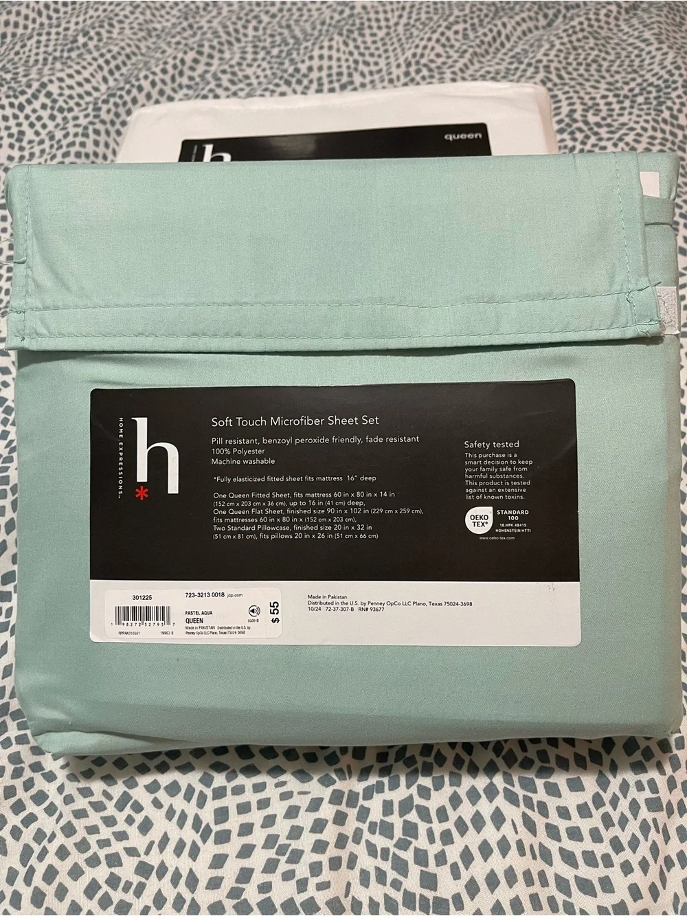 Soft Touch Microfiber Sheet Set - Mint (Queen)